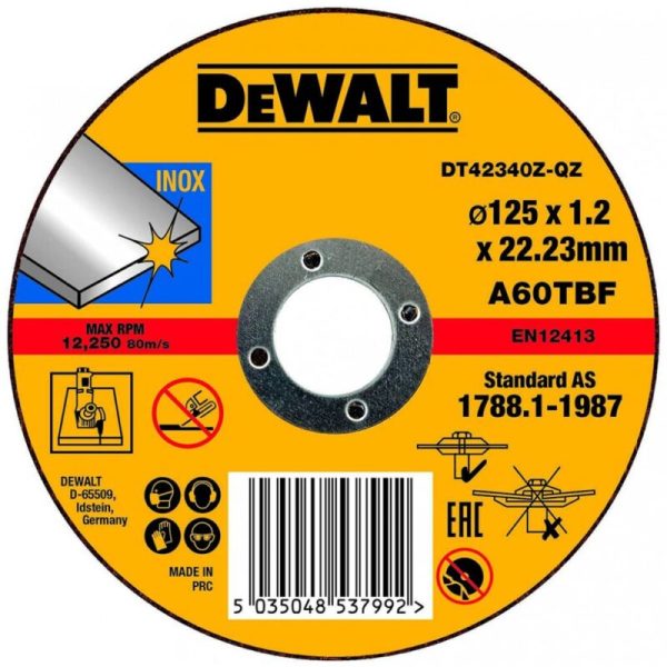 DeWALT DT42340Z Standard skärskiva 125 x 1,2 x 22,23 mm